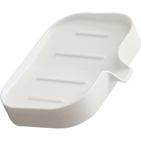 Wall Mounted Soap Dish for Bathroom and Kitchen in White ABS