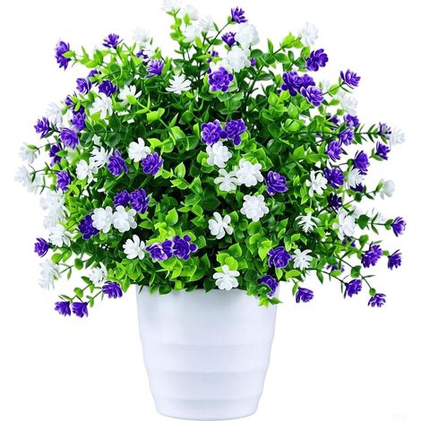 Arrangement Camélia Soie pour violet 40cm pour déco Mariage Arrangement de Fleurs en Soie Camélia et pour violet 40 cm, Résistant aux UV pour Décoration de Mariage et Bureau (1/5)