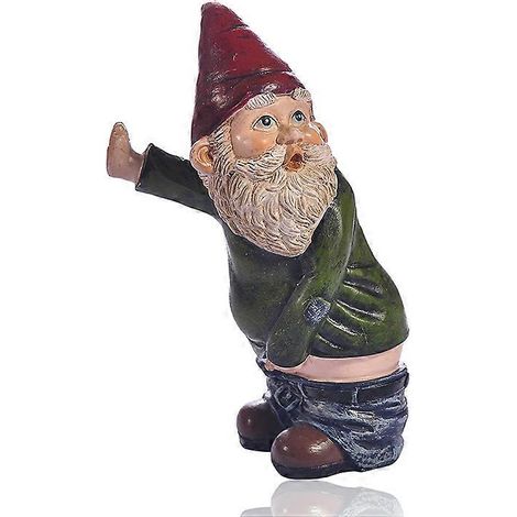 Lot de 3 gnomes décoratifs en résine amusante pour jardin/cour, décoration extérieure (1/4)