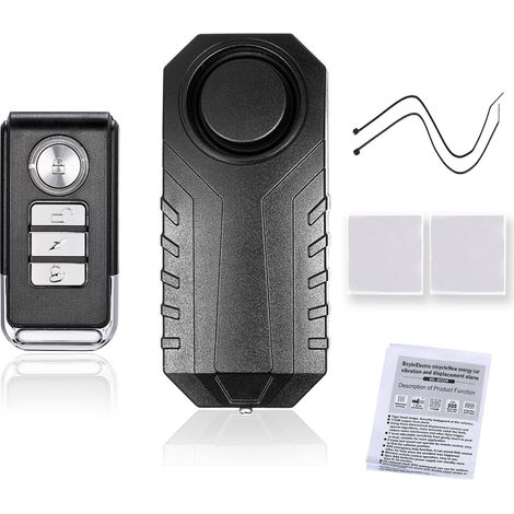 Alarma antirrobo inteligente para bicicletas, triciclos eléctricos, puertas y ventanas, con control remoto inalámbrico, ultrapotente, resistente al agua y con sensibilidad ajustable. (1/3)