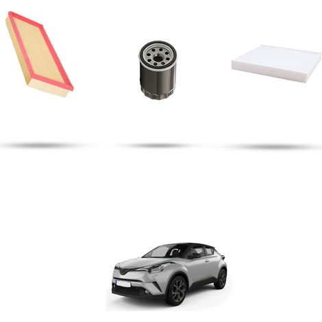 Kit tagliando 3 filtri compatibile con Toyota C-HR 1.2 96kw Dal 2018 (1/5)