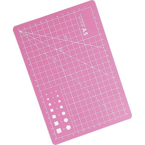 A5 Self-Healing PVC Cutting Mat for Fabric, Crafts, Sewing, Quilting - Pink (1/5)