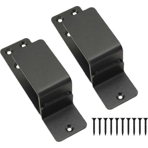 Supports de barre de sécurité pour porte, lot de 2, pour la sécurité de votre domicile. Supports pour barres 2x4 empêchant les ouvertures accidentelles. (1/5)