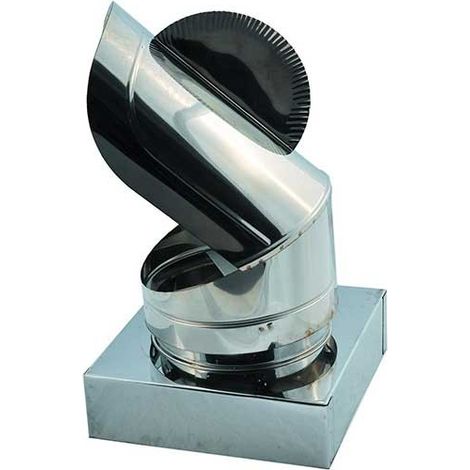 Cappello a pappagallo zincato base quadra : Dimensione - mm 220x220