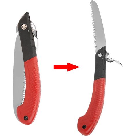 Scie pliante portable en acier au carbone pour le jardinage et la taille des arbres fruitiers - Outils de quincaillerie (1/5)