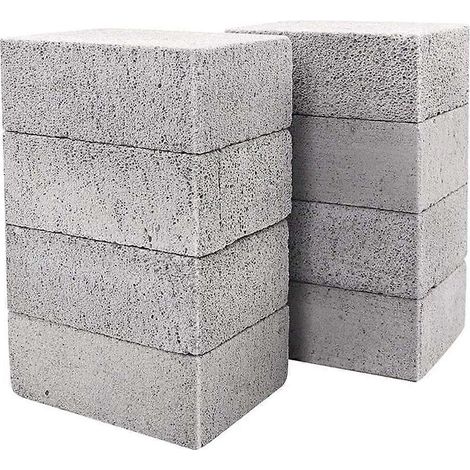 Lot de 8 blocs de pierre ponce pour nettoyer grilles de barbecue et plaques de cuisson (1/5)