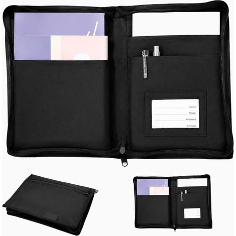 Classeur A5 pour boîte à gants de voiture, porte-documents avec compartiments, compact pour l'assurance et l'homologation, organiseur pratique pour cartes et papiers, accessoires de voiture (1/5)