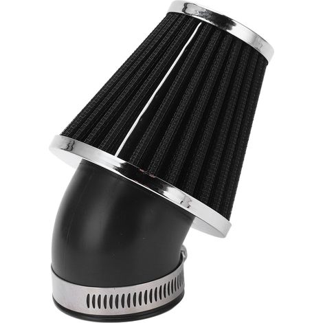 Filtre à air conique coudé à 45° pour moteur, diamètre intérieur 48 mm, pour moto, quad, pit bike et mini-moto (noir). (1/5)