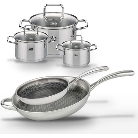 Lot Poêles 32cm & 28cm et Faitouts 12/14/20cm Elo Relief Evolution (1/5)