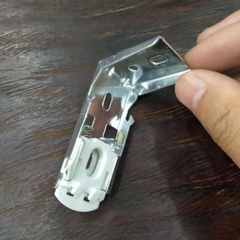 Accessoires universels pour supports muraux de rideaux voilages (supports de fixation latéraux et supérieurs, 10 pièces) (1/5)