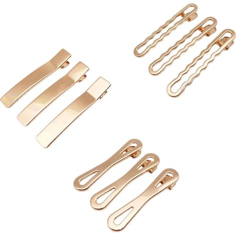 30 fermagli per capelli a forma di coccodrillo, fermagli per capelli a becco d'anatra, fermagli per capelli piatti, fermagli per capelli da donna, fermagli per capelli a forma di coccodrillo dorati, f (1/3)