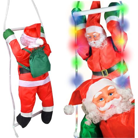 Babbo Natale su una scala LED multicolore MORE&DECO (1/5)