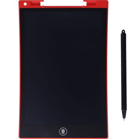Tablette d'écriture LCD 10 pouces écran complet, batterie bouton remplaçable, rouge, bloc-notes portable pour enfants (1/5)