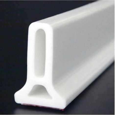 Barrière de douche pliable 1 m, système de rétention d’eau pour seuil, garde l’eau à l’intérieur, blanc, étanche