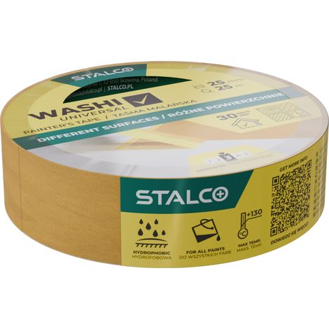 Cinta adhesiva Washi universal Stalco 25 mm x 25 m S042138218 (1/2)