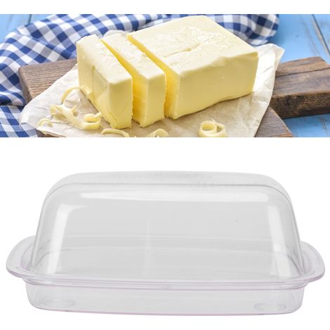 Grand récipient incurvé pour le beurre, le fromage, le teppanyaki, et la cuisson, transparent et incurvé. (1/5)