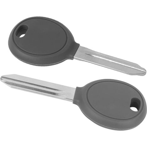 Clé de voiture Transpondeur 2 Pièces avec Puce Céramique 46 Compatible Chrysler, Clé à Puce de Contact, Remplacement d'Allumage, Jeu de 2 Clés à Découper (1/4)
