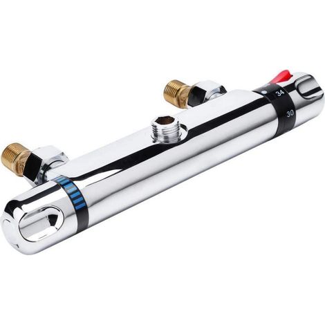 Robinet Thermostatique en Laiton Massif, Commande de Thermostat pour Douche (1/5)