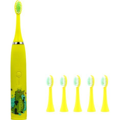 Electric toothbrush for children with 6 brush heads, IPX7 waterproof, built-in smart timer, suitable for children aged 3 and up. - AquaForge (1/5)