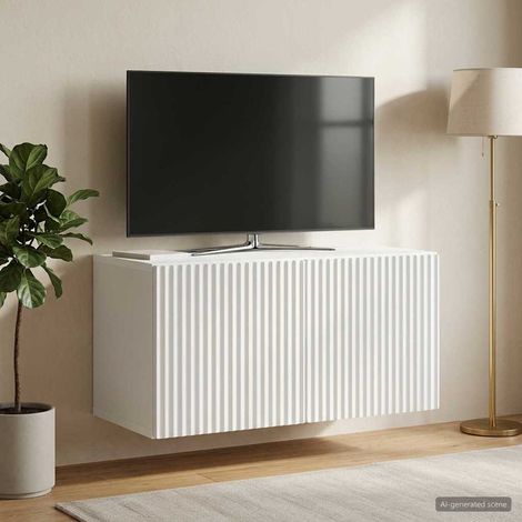 vidaXL Mobile Porta TV da Muro Bianco 59,5 x 31 x 30 cm