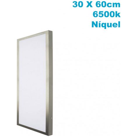 FAB 150686003 Deckenleuchte 36w 6500k 3,5x30x60 Cm Flach Nickel 3060lm