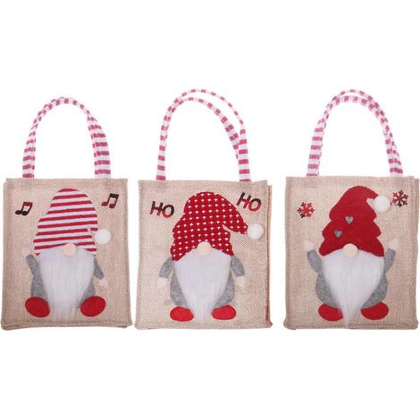 Weihnachtstüten aus Jute für Gastgeschenke bei Hochzeiten, Einkäufe, Geschenke und Leckereien