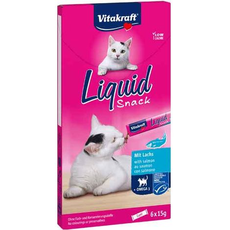 SNACK PER GATTI 'LIQUID SNACK' VITAKRAFT 90 gr, Gusto pollo con taurina - Conf. 6 pezzi Q.TA 11