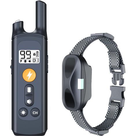Hundetrainingshalsband, 800 Meter, Anti-Bell-Halsband mit kontrollierter Vibration und Tonstimulation, Hundetrainingshalsband, IP7, wasserdicht, wiederaufladbar