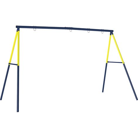 Struttura per Altalena da Giardino 260x160x178 cm con 4 Ganci in Acciaio Blu (1/5)