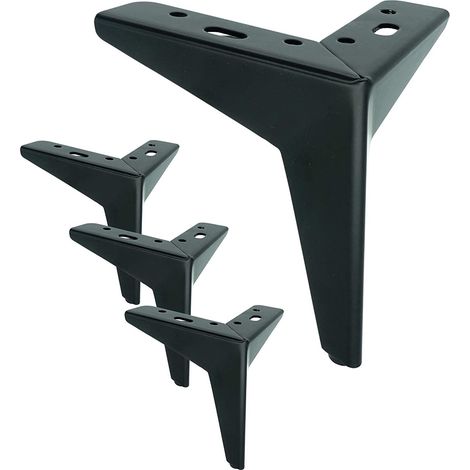 Pieds De Meuble En Métal - Triangle Diamant 10 Cm - Pour Canapé Table Buffet Étagère Ottomane - Lot De 4 (1/4)