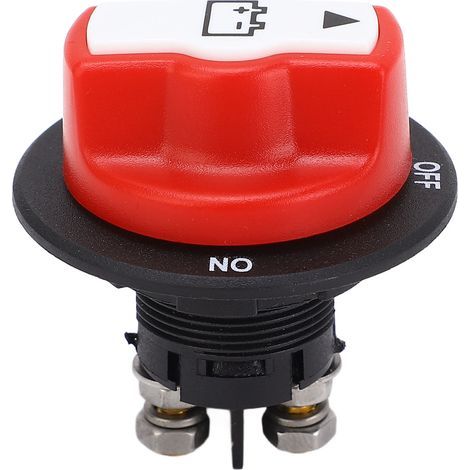 Interrupteur de déconnexion de batterie 50A, Positions marche/arrêt, maître de coupure de courant pour voiture, bateau, RV, ATV, UTV, Yacht 12-32V (1/5)