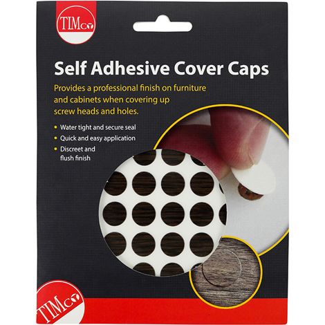 TIMCO Self-Adhesive Screw Cover Caps African Hardwood - 13mm (1/2)