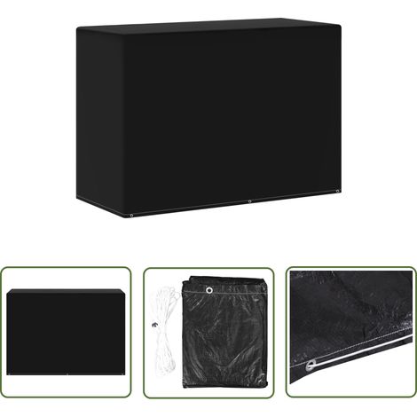 The Living Store Housse de meubles de jardin 6 œillets de barbecue 180x80x125 cm - Housses De Meubles De Jardin - Housse De Jardin - Housse De Table De Jardin - Housse De Barbecue - Protection Meuble (1/5)