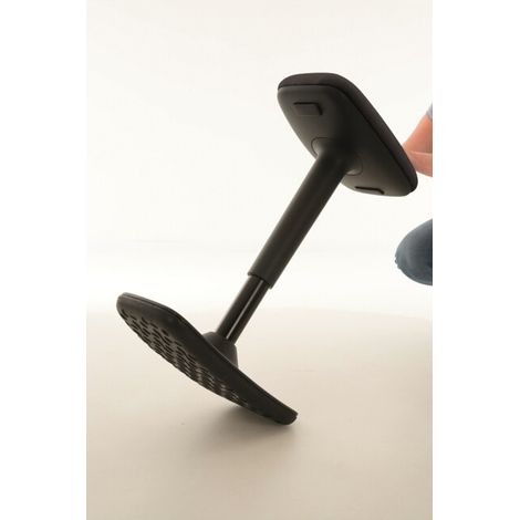 Tabouret réglable en hauteur STIER avec effet oscillant, similicuir noir (1/4)