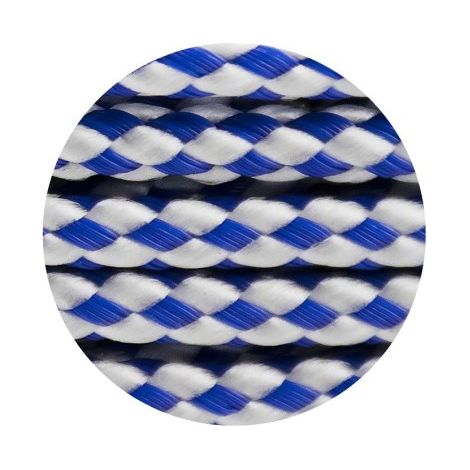 Geflochtene Polyplastic Kordel - Blau - Weiß (1/2)