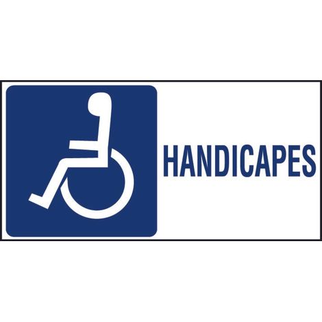 Panneau Handicapés - Rigide 960x480mm - 4000190