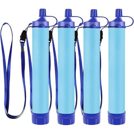 Lot de 2/3/4 filtres à eau portables en fibre de carbone – Purificateurs d'eau essentiels pour le camping, la randonnée, la pêche et les aventures en plein air