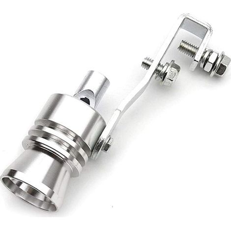 Turbo Simulateur,Sifflet Turbo Sound Simulateur Sifflet en Aluminium Universel pour Tuyau Déchappement de Voiture, Sondeur de Tuyau Déchappement de Simulateur de Soupape de Décharge18x102.6mm (1/4)