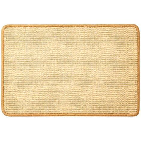 Tapis Griffoir pour Chat, 60 x 40 cm, Sisal Naturel, Tapis à Griffer Horizontal, Protège Canapé et Tapis (1/5)
