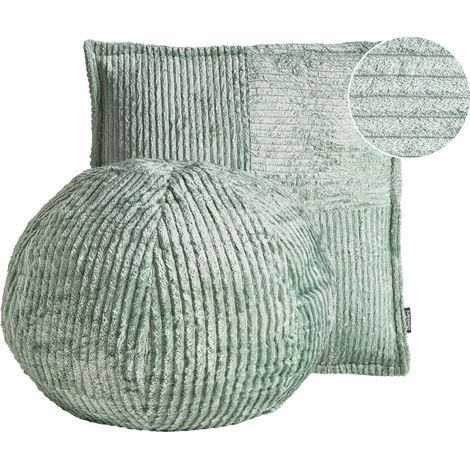 Dekokissen 2er Set MARANTA Cord 30 x 30 cm 45 x 45 cm Grün Ohne Muster (1/5)