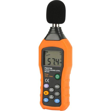 Testeur de Bruit, PM6708 LCD Digital Audio Decibel Sound testeur de Niveau sonore 30-130dB (1/5)