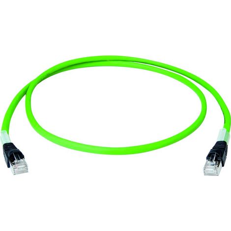 100017307 RJ45 Câble réseau, câble patch CAT 6a S/FTP 1.0 m avec manchon de protection c (1/2)