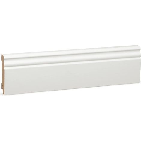 KGM Hamburger Sockelleiste RAL 9010 Kiefer 18 x 95 mm 2,4 m