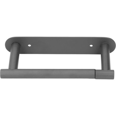 Porta rotolo di carta igienica multifunzionale, in acciaio inox Proof 304, da parete, per cucina e bagno, colore grigio. (1/5)