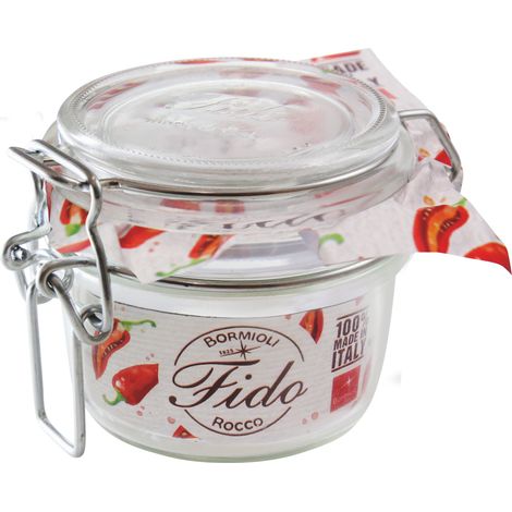 Bormioli Rocco Drahtbügelgläser Fido 125ml 6 Gläser + Gummis Einmachgläser 58297