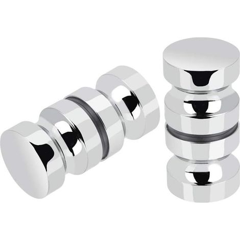 2 Paires de Boutons Inox de Porte de Douche Coulissante Poignées de Porte de Douche en Verre pour Salle de Bain Cuisine Maison Bureau Hôtel (1/5)