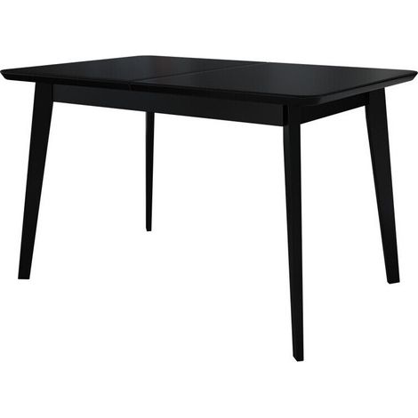 Table Racine 122, Noir, 76x80x140cm, Disponible, MDF, Bois