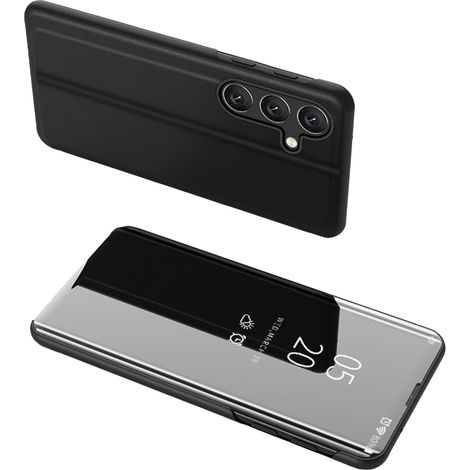 Cover trasparente con patta per Samsung Galaxy A24 4G, colore nero. (1/5)