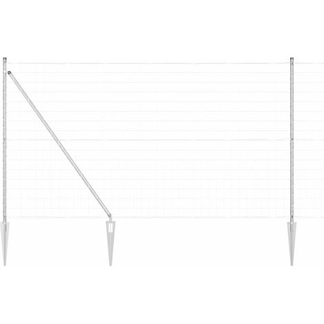 Maison Exclusive - Schweißdrahtzaun mit Spikes 10 x 1,6 m (B x H)