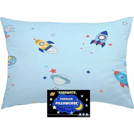 Baby & Toddler Pillowcases, 40 x 60cm, 100% Soft Cotton, for Boys, Girls, Kids, Envelope Closure, Machine Washable, Travel Pillowcase (1/5)